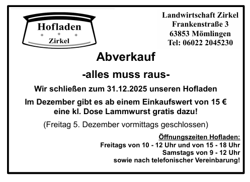 Werbung Abverkauf